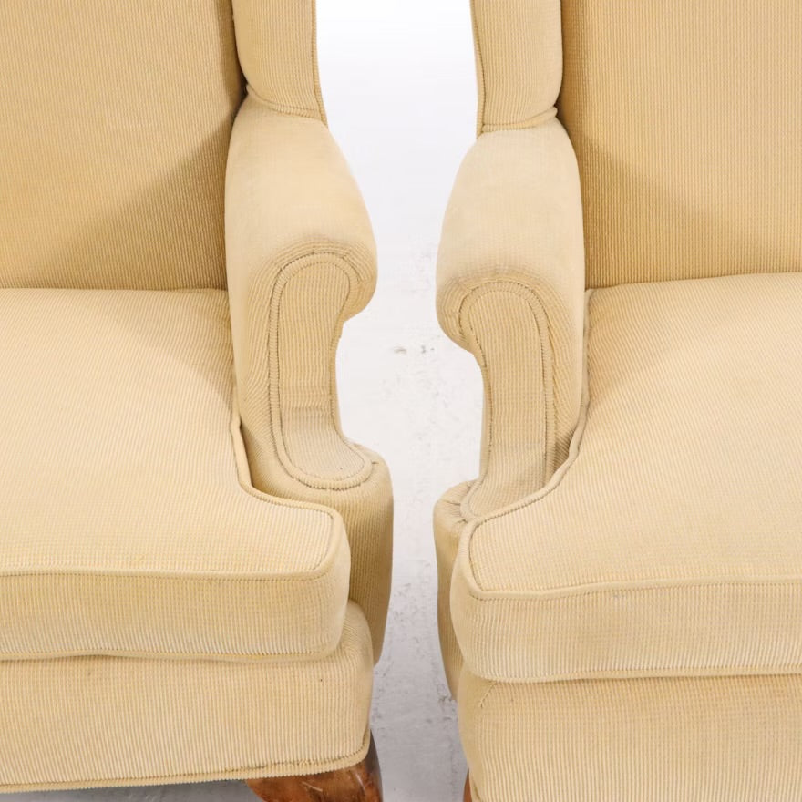Cream Upholstered Bergere Armchairs ITMGQ23077