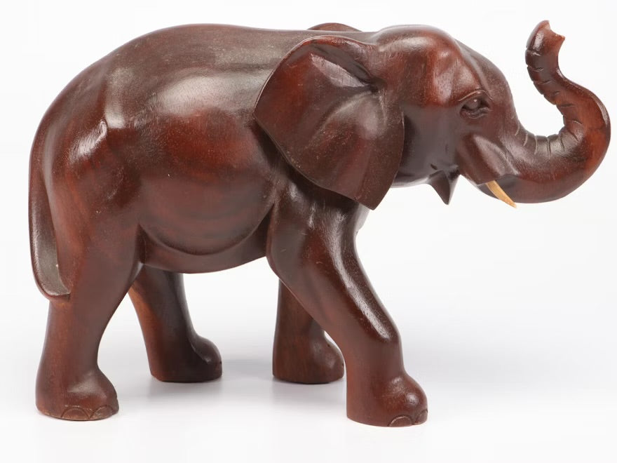 Carved Wood Asian Elephant and Lion Item #
ITMGQ18217
