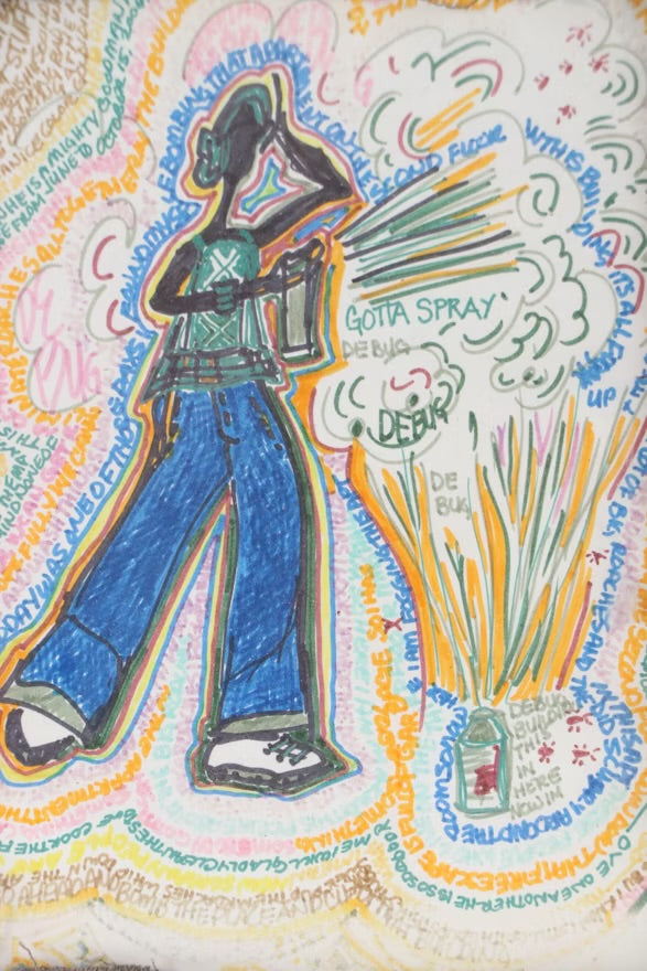 Three Pen and Ink Word Art Doodle Drawings, 2004 Item #
ITMGR36318