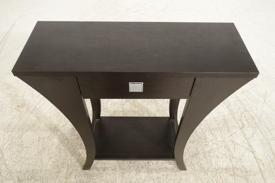 Contemporary Entry Table with Ebonized Wood Grain Finish, 2019 ITMGP91656