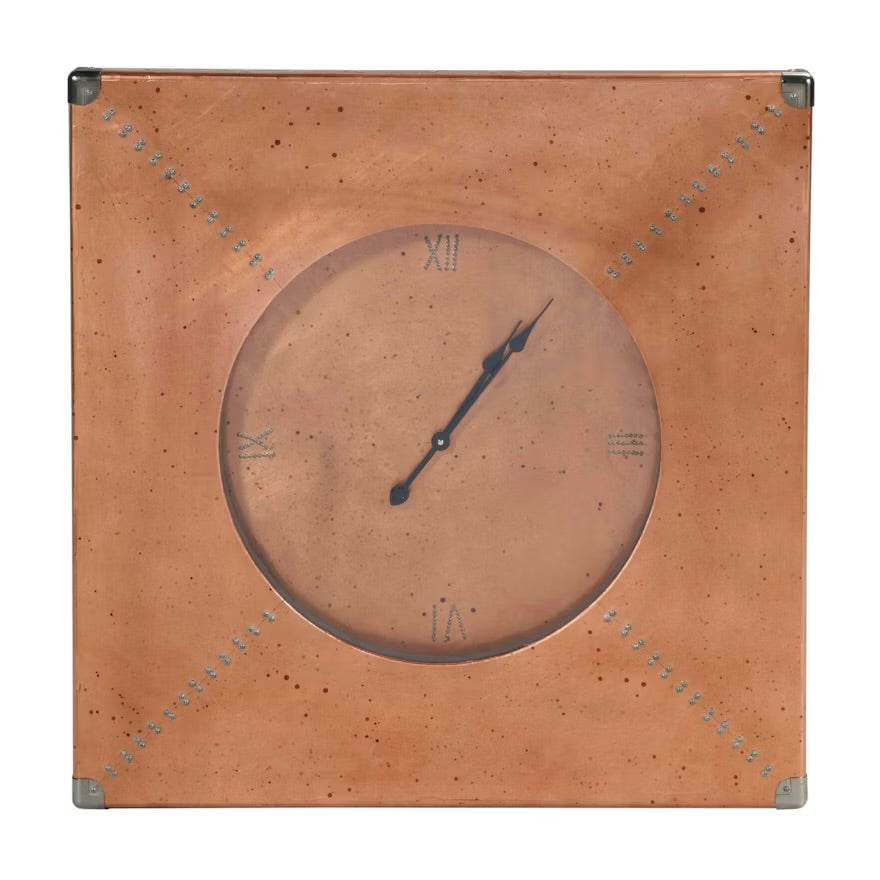 Lazy Susan Contemporary Copper Tone Wall Clock