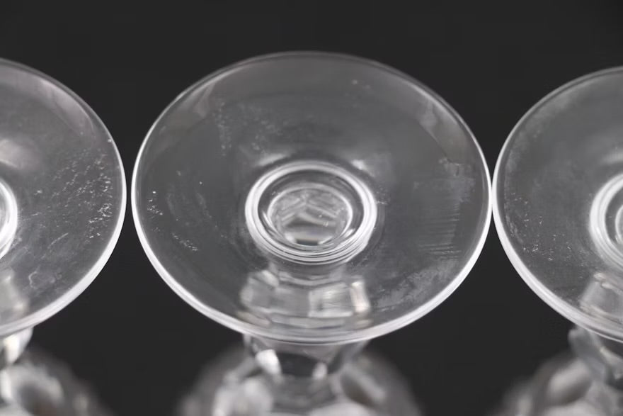 Bohemian Style Crystal Gilt Rim Cordial Glasses, Early to Mid-20th Century ITMGQ27294