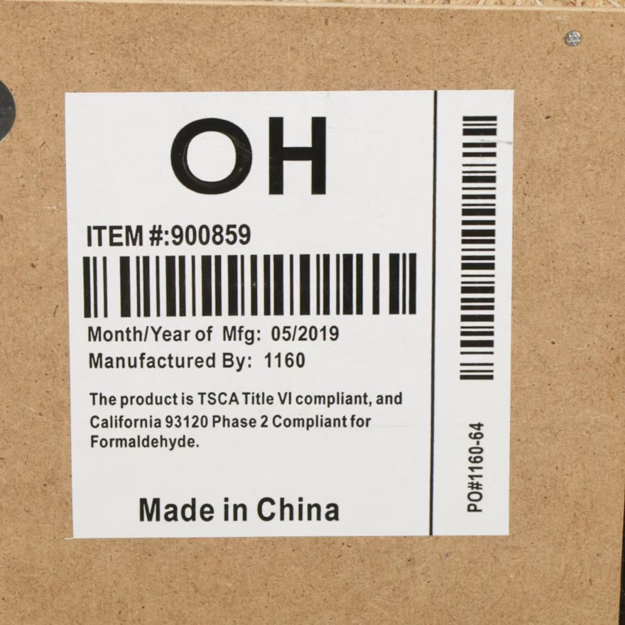 Contemporary Entry Table with Ebonized Wood Grain Finish, 2019 ITMGP91656