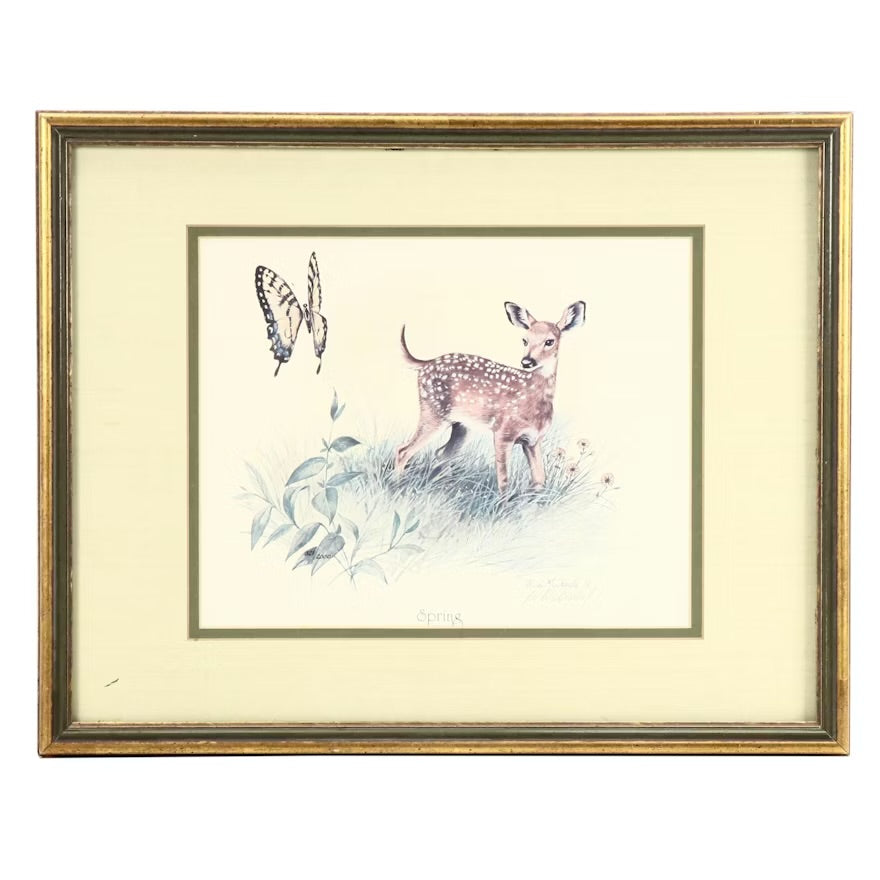 Ralph J. McDonald Offset Lithograph "Spring," 1976