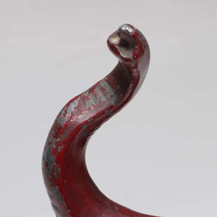 Red Cast Metal Elephant with Raised Trunk, Early to Mid-20th Century ITMGR86899
