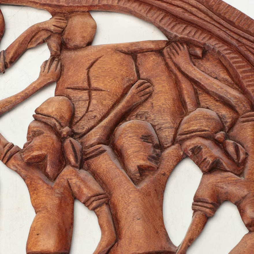 Handcrafted Figural Wood Carving, 20th Century