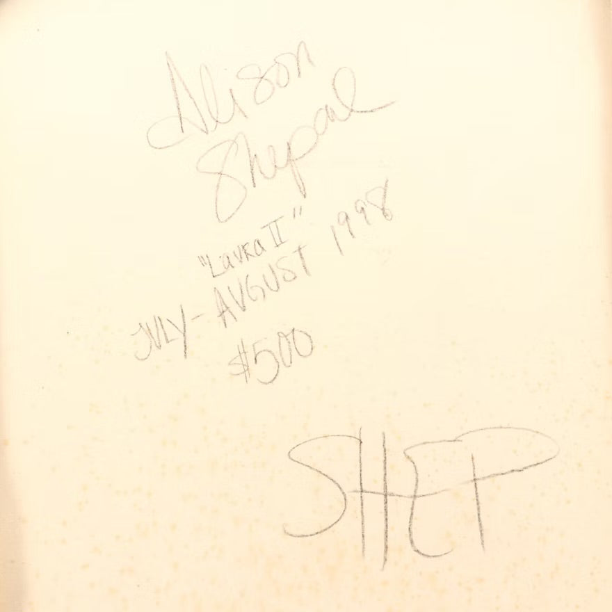 Alison Shepard Mixed Media Portrait Painting "Laura II," 1998