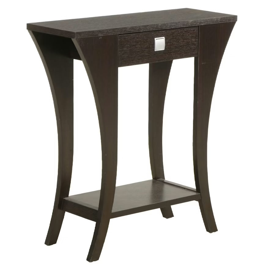 Contemporary Entry Table with Ebonized Wood Grain Finish, 2019 ITMGP91656