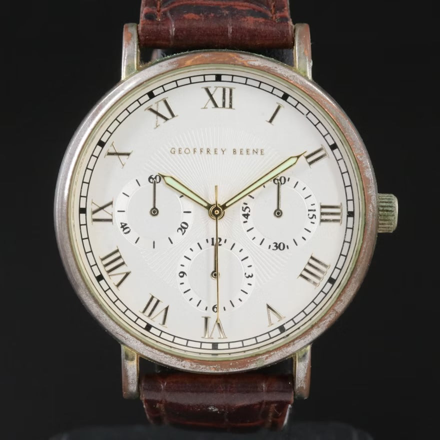 Geoffrey Beene Roman Numeral 42mm Quartz Watch ITMGQ18521