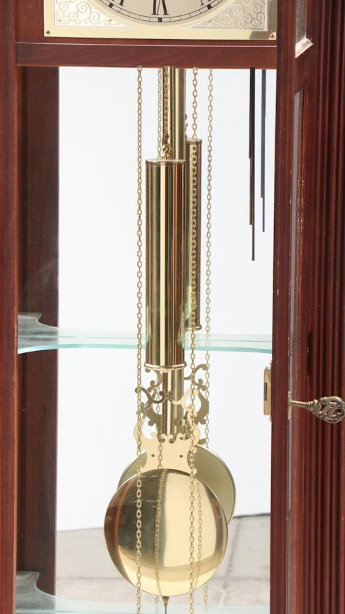 Ridgeway Colonial Style Display Cabinet Grandfather Clock