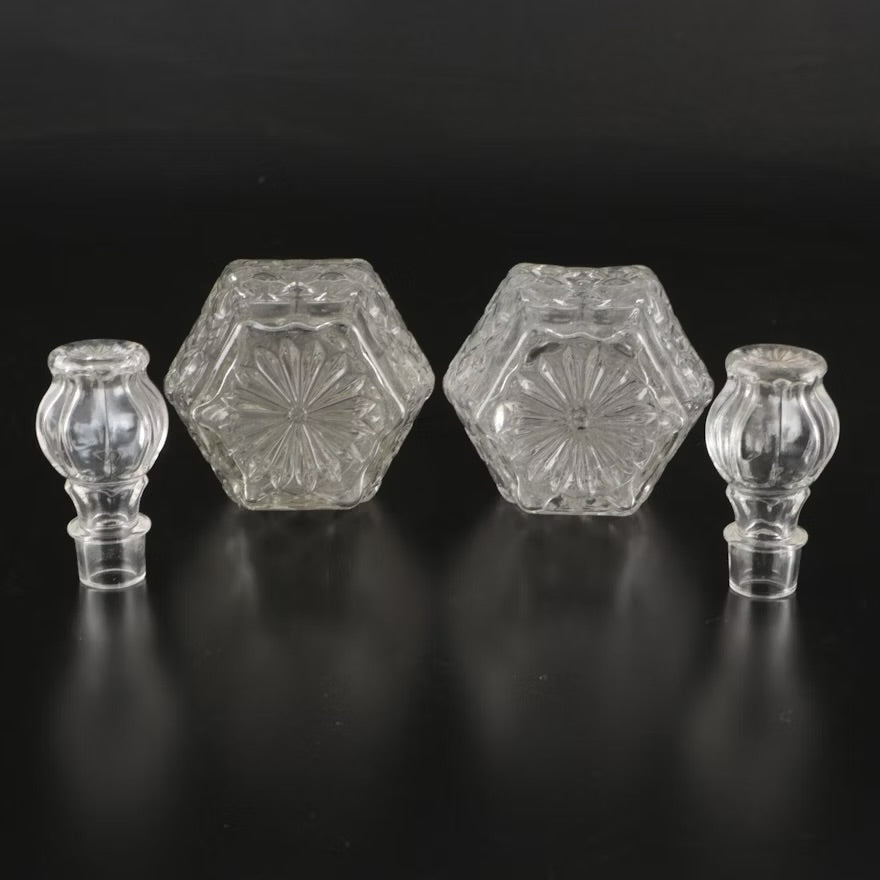 Tuscany Crystal Floral Form Candle Holders with Other Decanters and Goblets #ITMQ27853