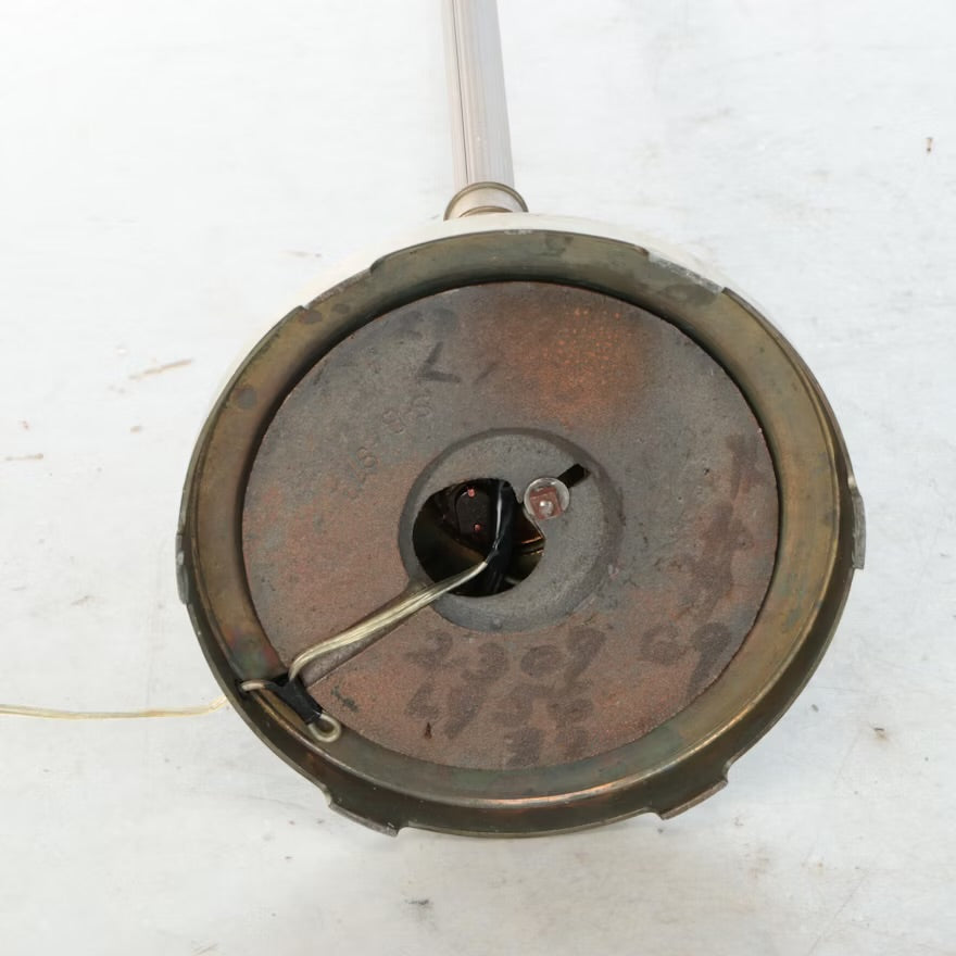 Victorian Brass Finish Metal Swing Arm Floor Lamp