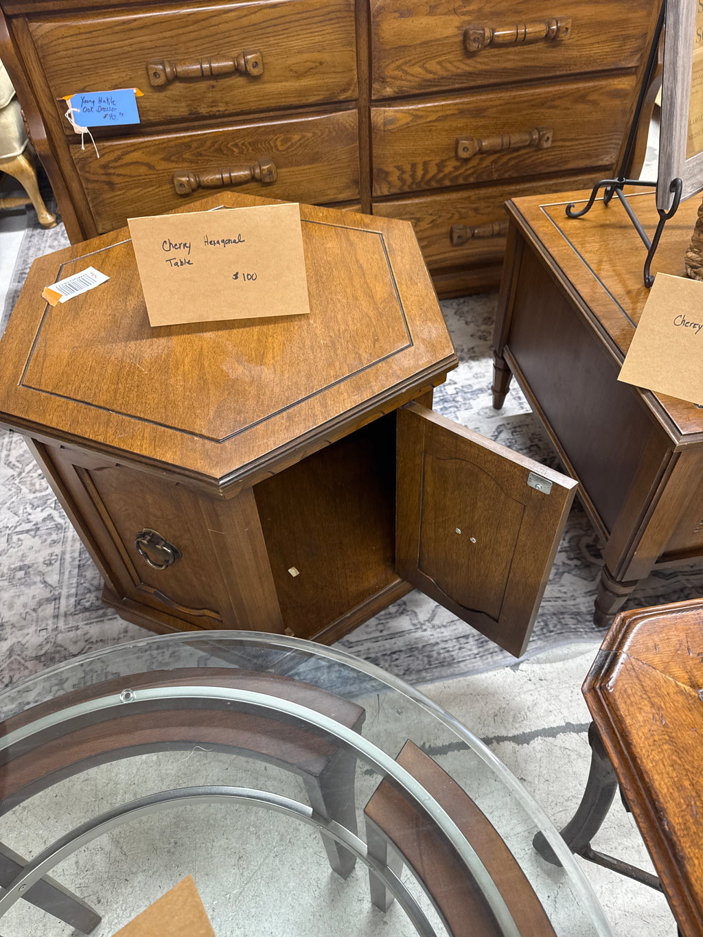 Cherry Hexagonal Table