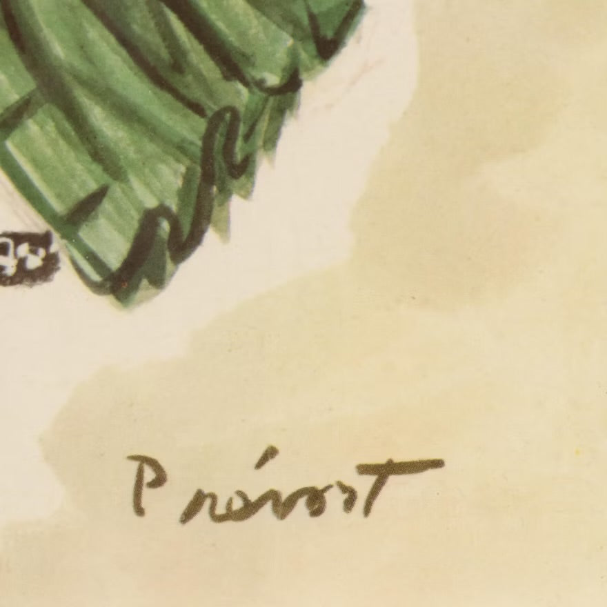 Robert Prévost Offset Lithograph Costume Design Print, Circa 1959