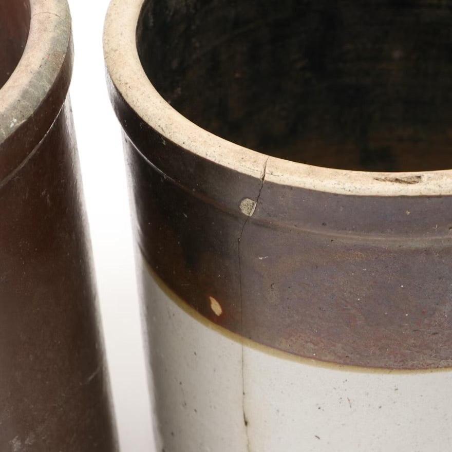 Rustic Brown Ceramic Planter Pots