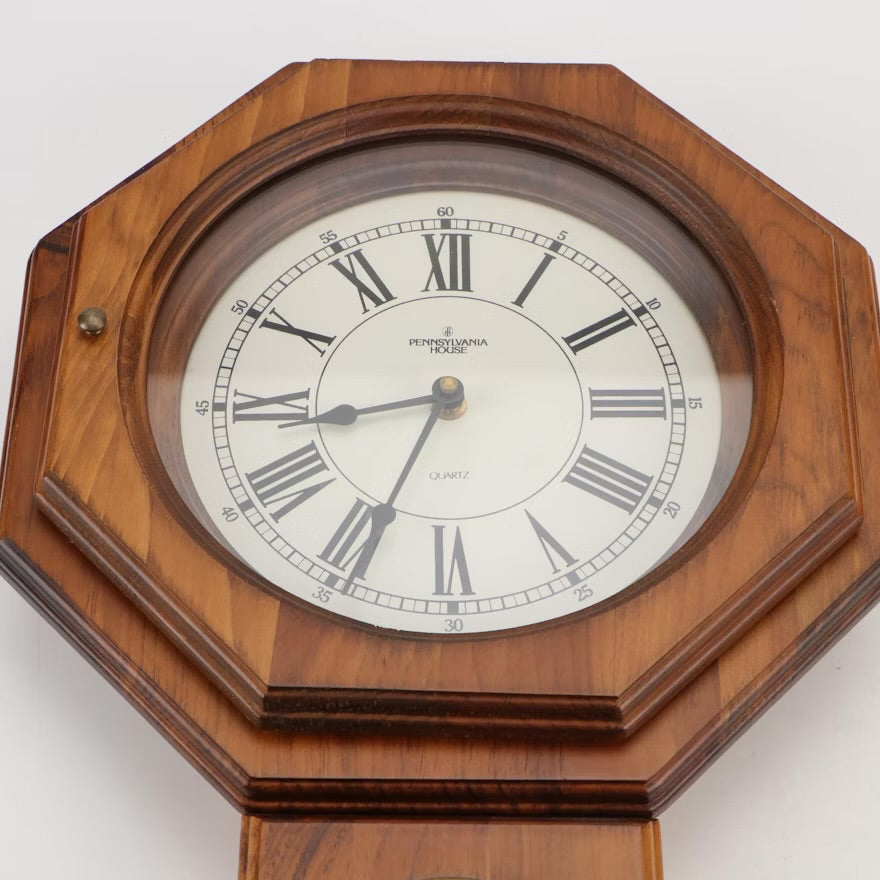 Pennsylvania House Regulator Style Wooden Wall Clock
