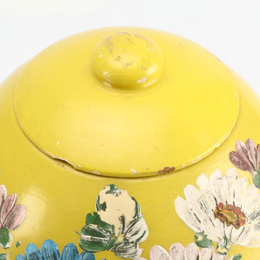 Ransburg Pottery Cookie Jar with German Porcelain Urn, Mid to Late 20th Century ITMGQ27753