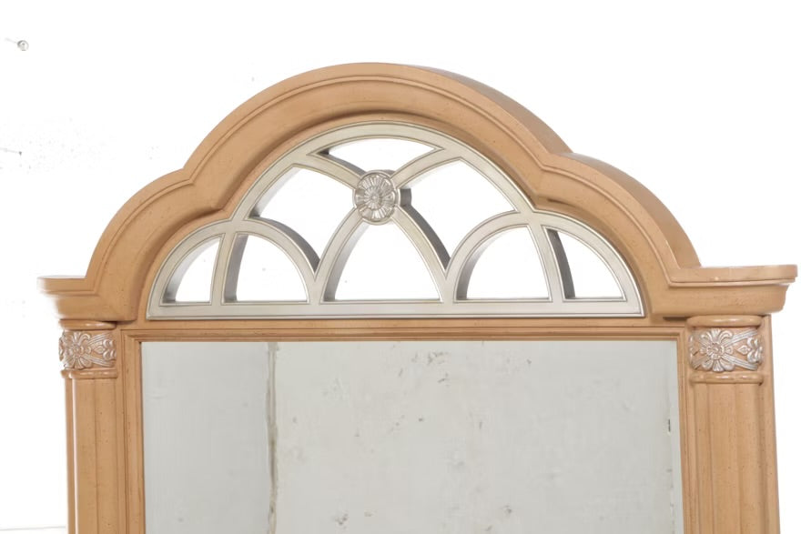 Stanley French Regency Style Marble Top Wood Dresser with Mirror ITMGQ17362