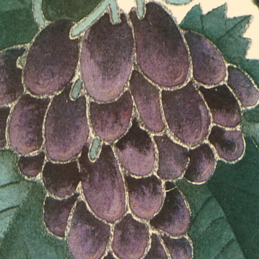 Fruit compositions, late 20th century Four photomechanical prints on embossed paper