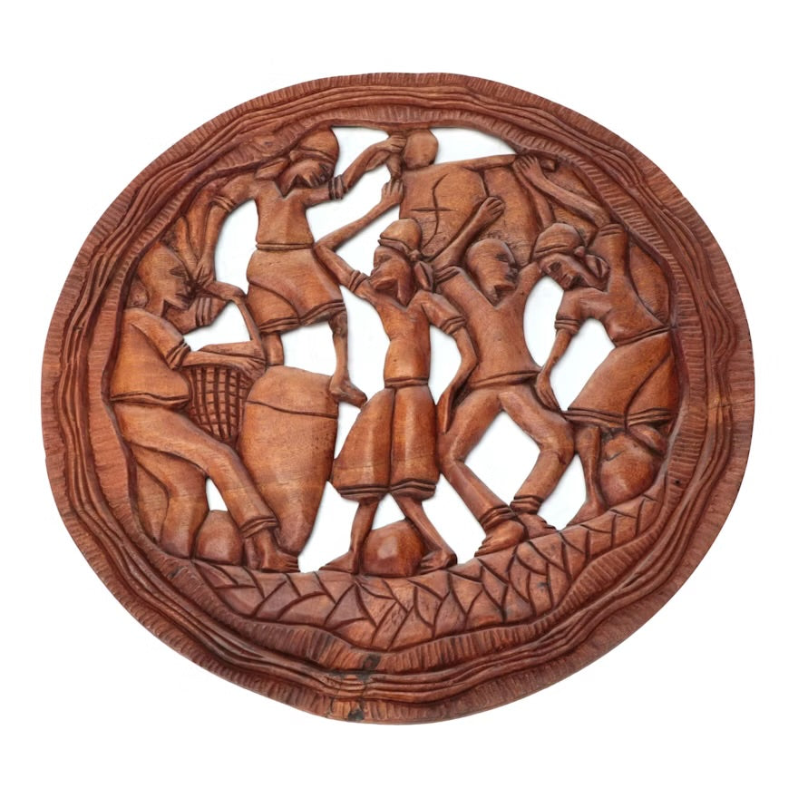 Handcrafted Figural Wood Carving, 20th Century