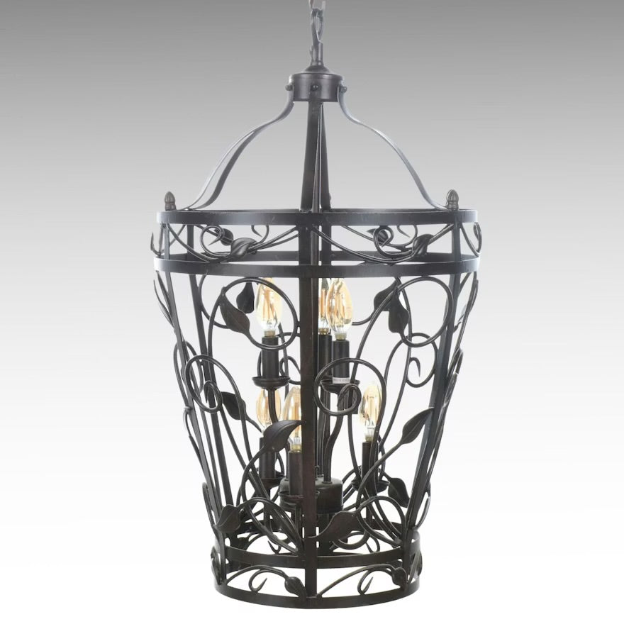 Oil Rubbed Bronze Finish Vine and Caged Pendant, 2004 ITMGS06234