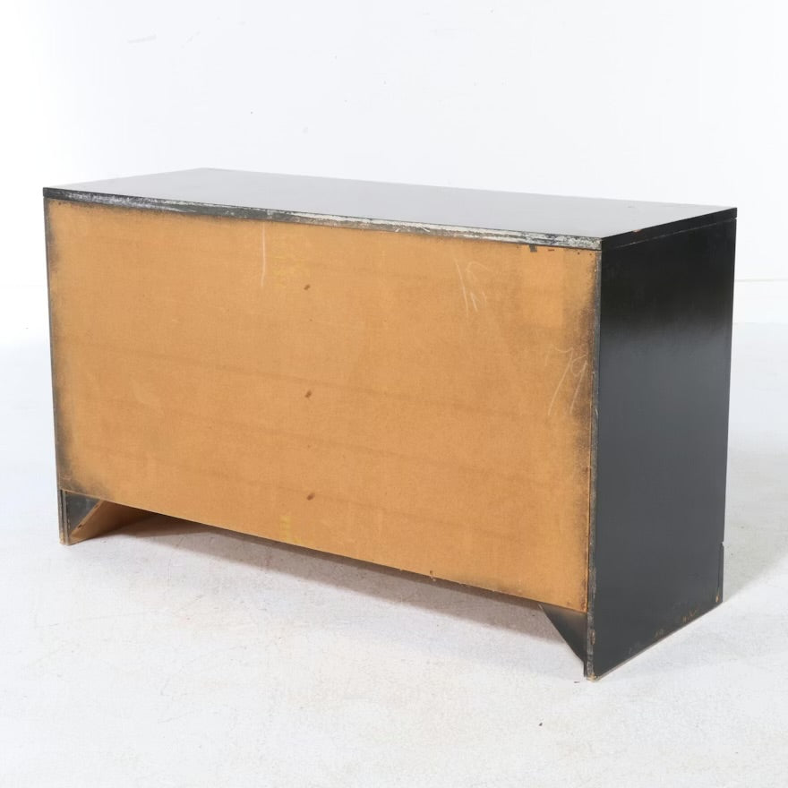 Casard Black Lacquered and Parcel Gilt Cabinet with Wall Mirror 

#ITMGR17468