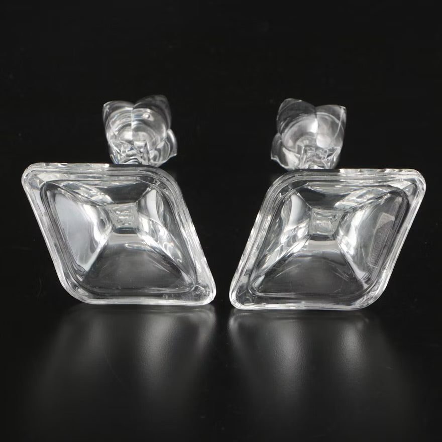 Tuscany Crystal Floral Form Candle Holders with Other Decanters and Goblets #ITMQ27853