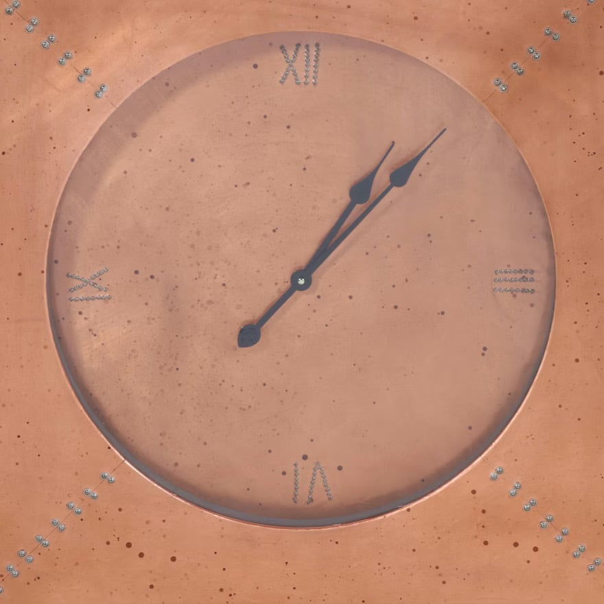 Lazy Susan Contemporary Copper Tone Wall Clock