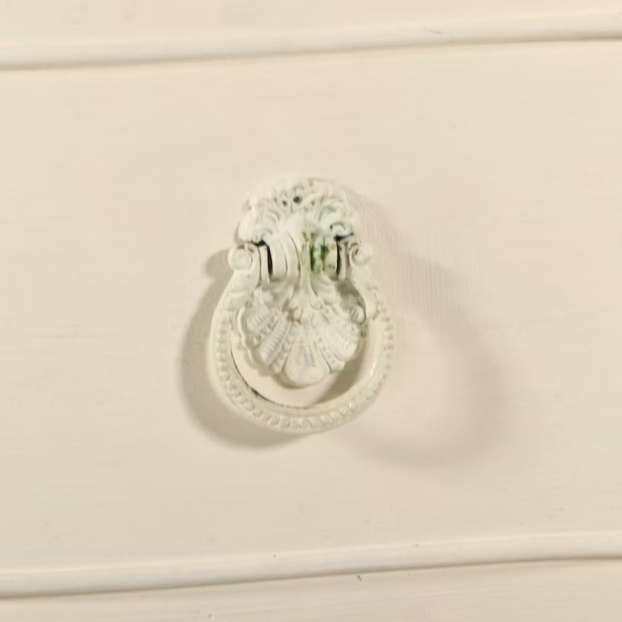 George III Style Painted Mahogany Buffet with Mirrored Doors, 20th Century