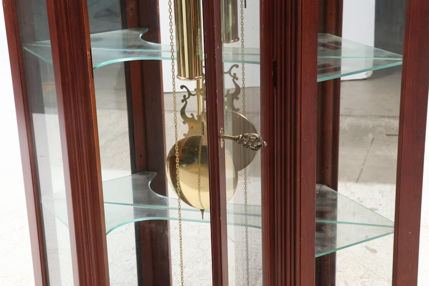Ridgeway Colonial Style Display Cabinet Grandfather Clock