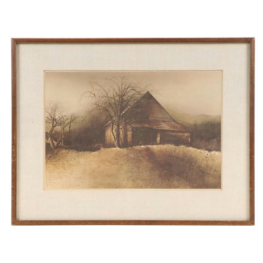 After Hubert Shuptrine Offset Lithograph "Late Afternoon," Late 20th Century