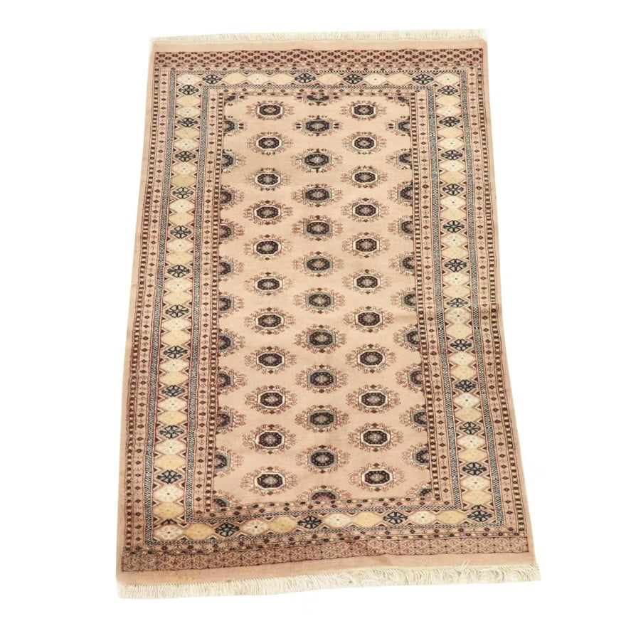 4'2 x 6'9 Hand-Knotted Pakistani Bokhara Area Rug ITMGP73558