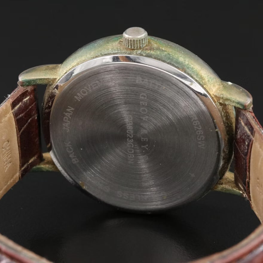 Geoffrey Beene Roman Numeral 42mm Quartz Watch ITMGQ18521