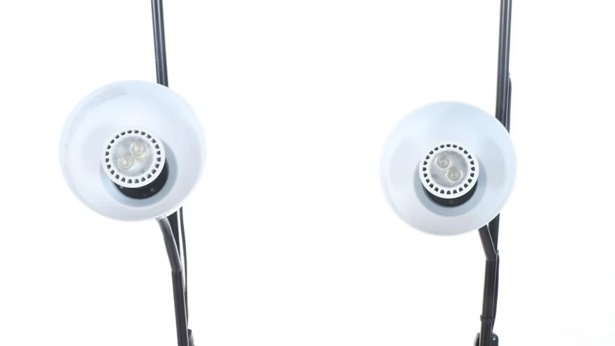 Pair of IKEA Contemporary Black Metal Floor Lamps ITMGS03575