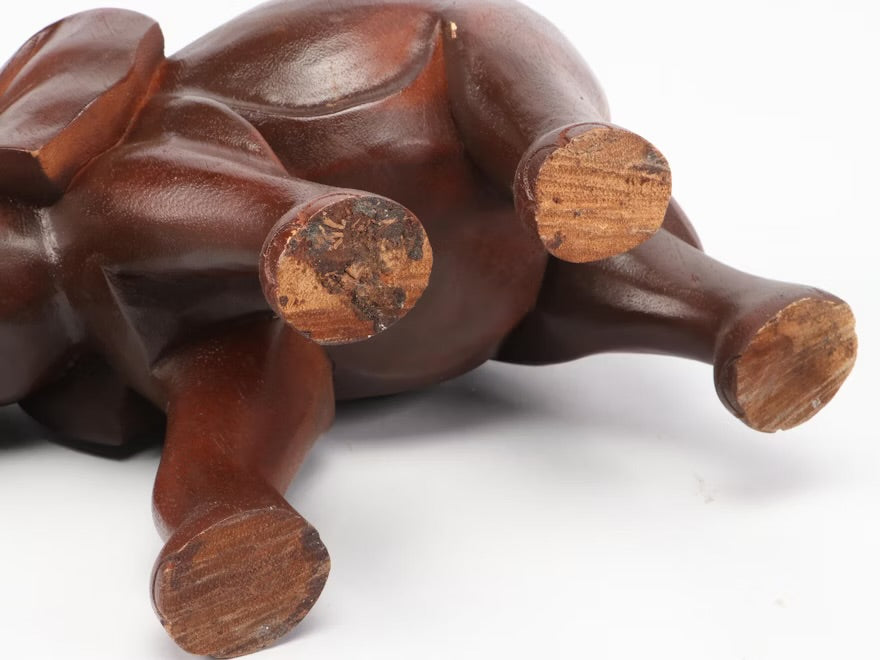 Carved Wood Asian Elephant and Lion Item #
ITMGQ18217