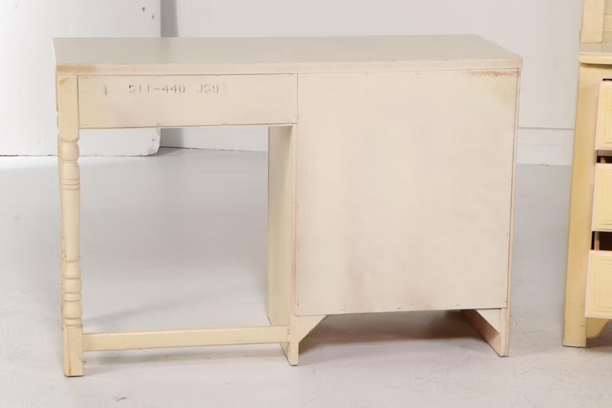 French Provincial Style Painted Wood Chests and Desk with Chair, Late 20th C. ITMGP75479