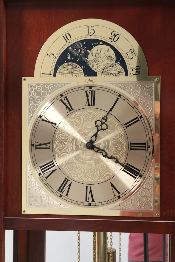 Ridgeway Colonial Style Display Cabinet Grandfather Clock