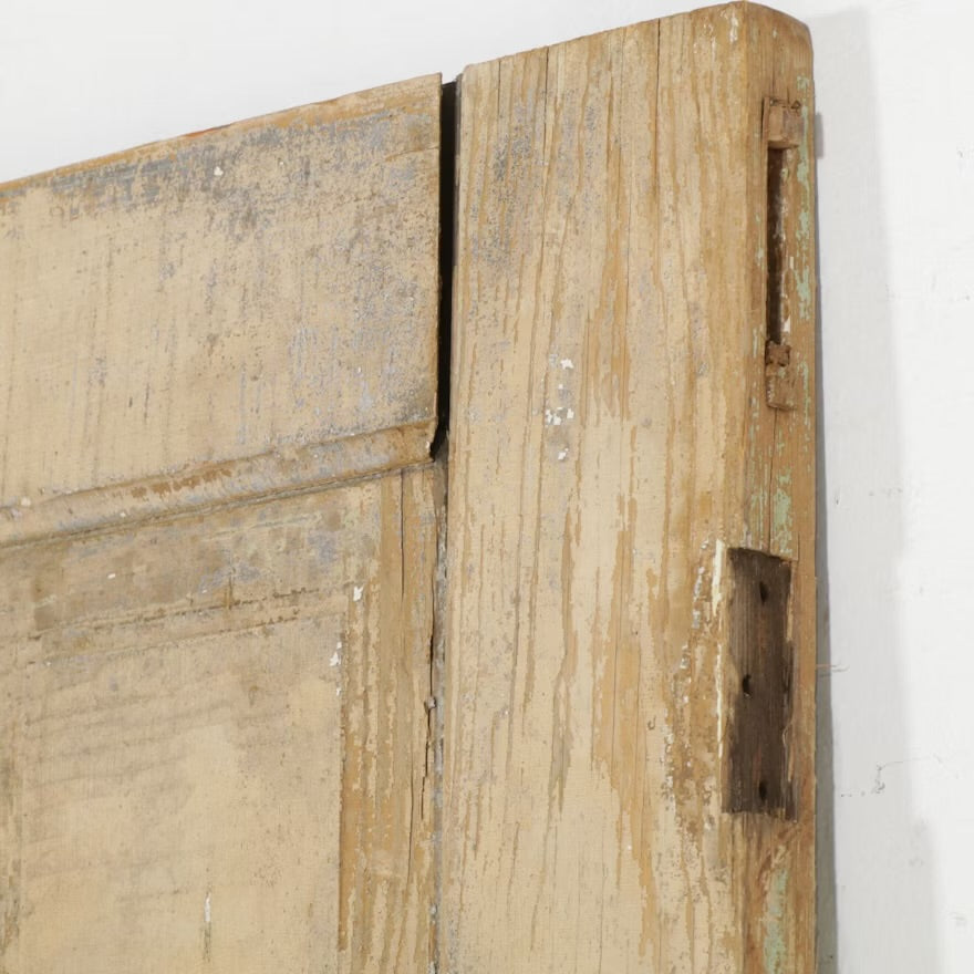 Two Painted Hardwood Architectural Salvage Four-Panel Doors ITMGR89702