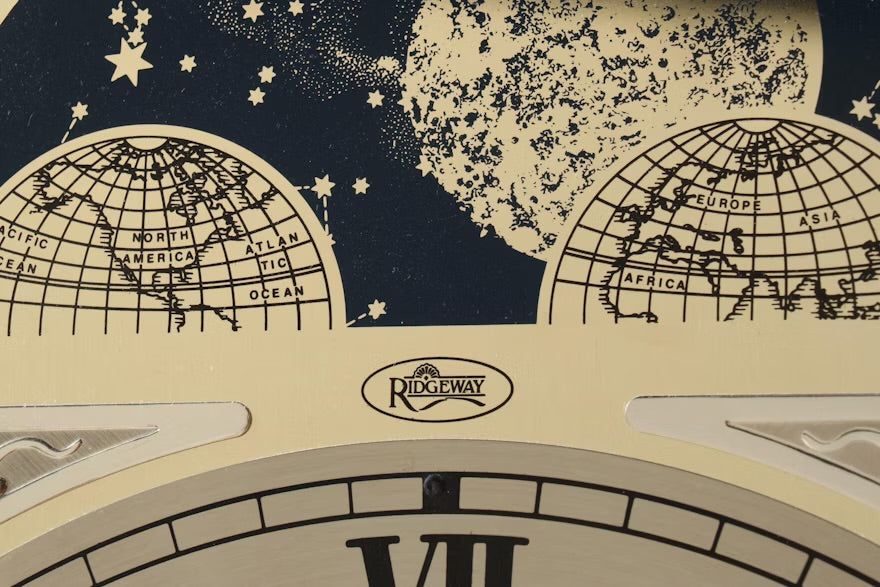 Ridgeway Colonial Style Display Cabinet Grandfather Clock