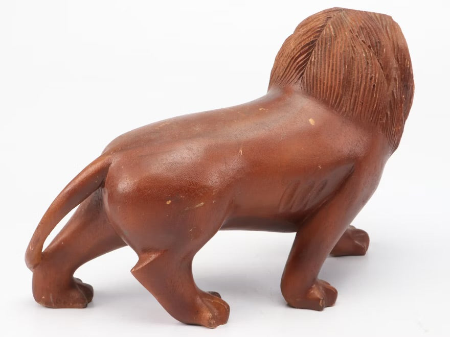 Carved Wood Asian Elephant and Lion Item #
ITMGQ18217