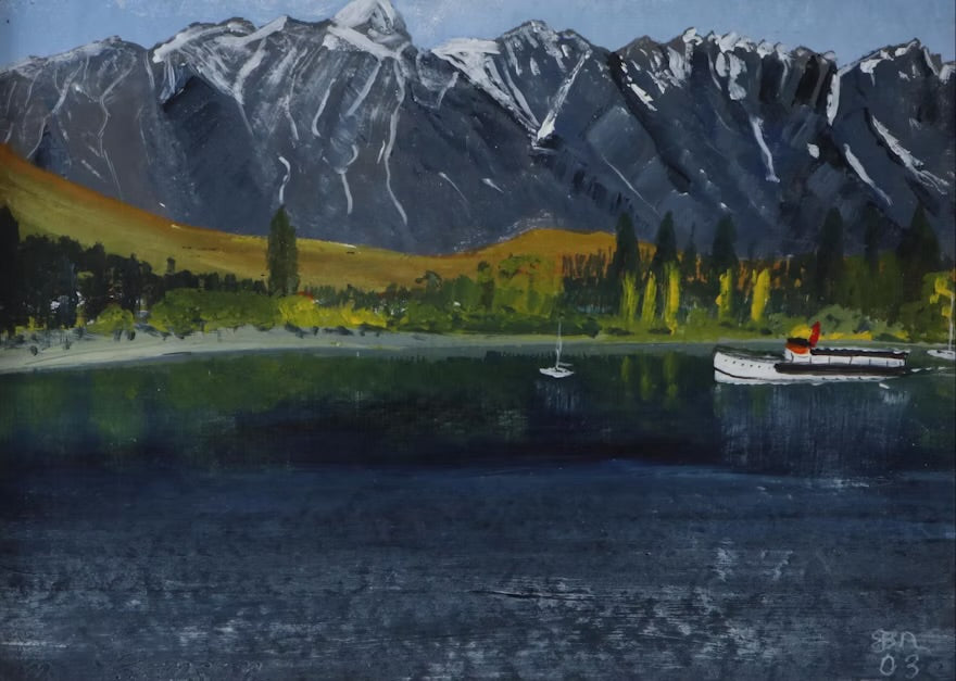 Bruce Alexander Mountainous Landscape Acrylic Painting, 2003 ITMGQ42134