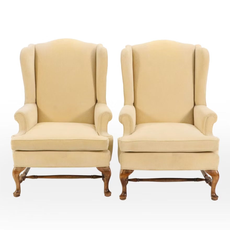Cream Upholstered Bergere Armchairs ITMGQ23077
