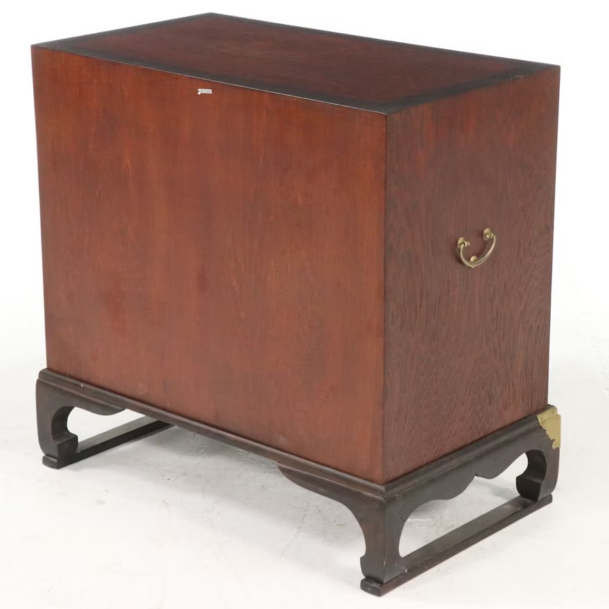 Korean Style Three Drawer with Brass Accents and Pulls ITMGQ23281