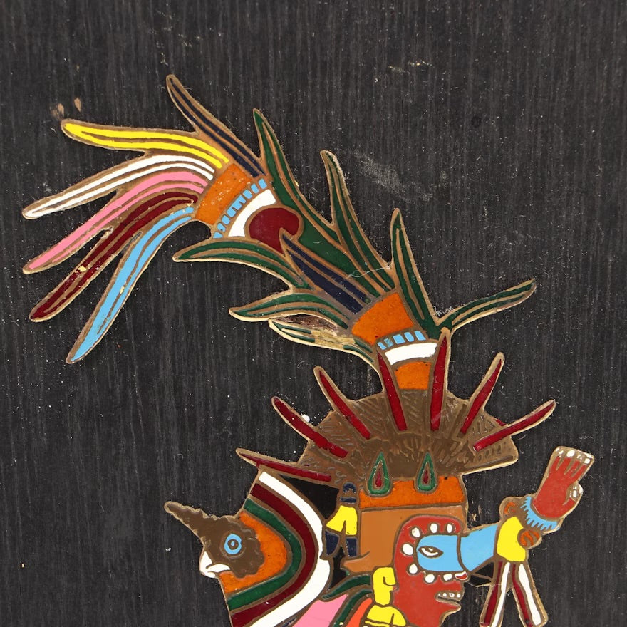 Tlahuizcalpantecuhtli Enameled Plaque with Kenyan Maasai Mother and Child ITMGQ28310