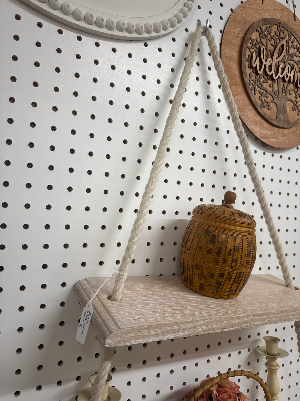 Double Whitewashed Shelf