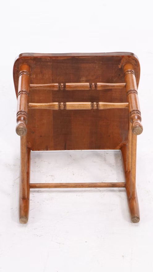 Child's Size Colonial Style Maple Kneehole Desk with Ladderback Chair ITMGQ17681