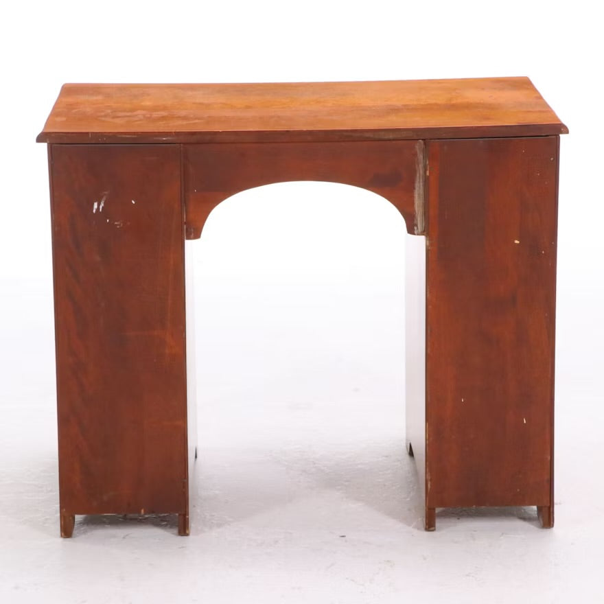 Child's Size Colonial Style Maple Kneehole Desk with Ladderback Chair ITMGQ17681