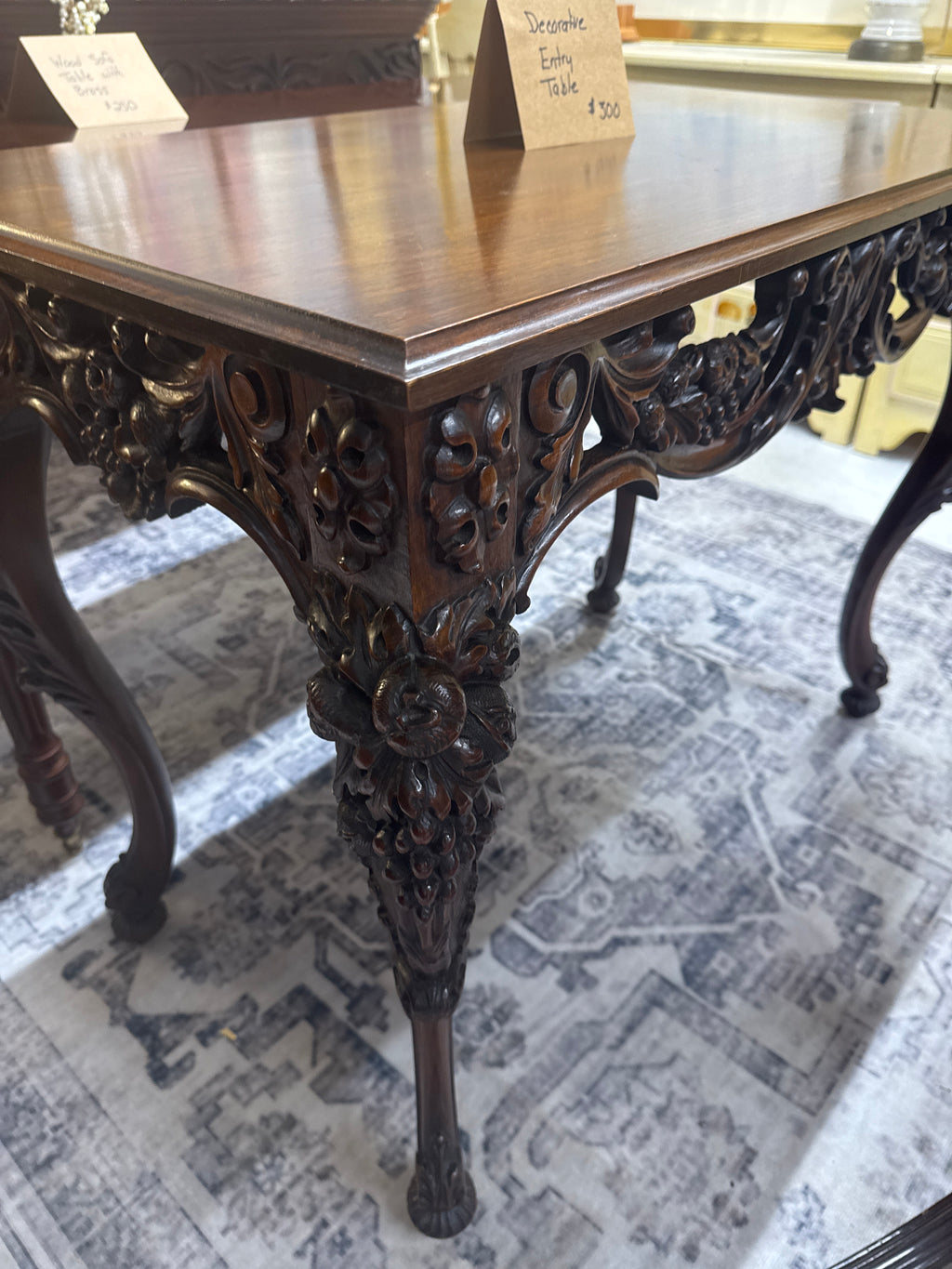 Decorative Wood Entry Table