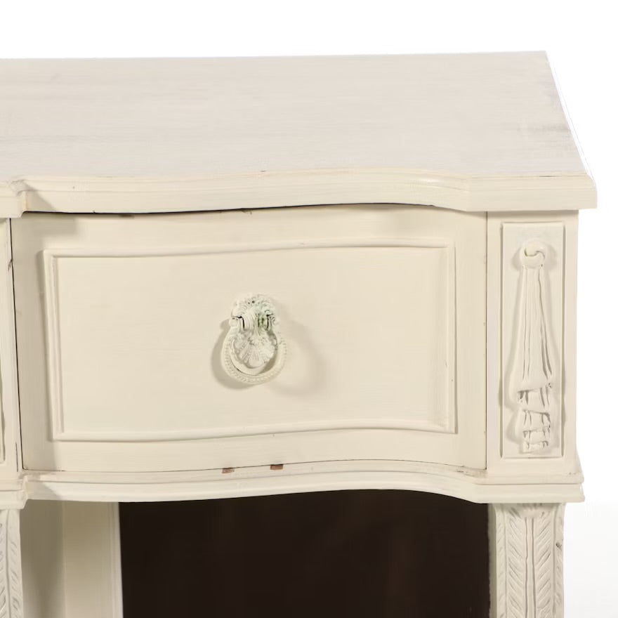 George III Style Painted Mahogany Buffet with Mirrored Doors, 20th Century