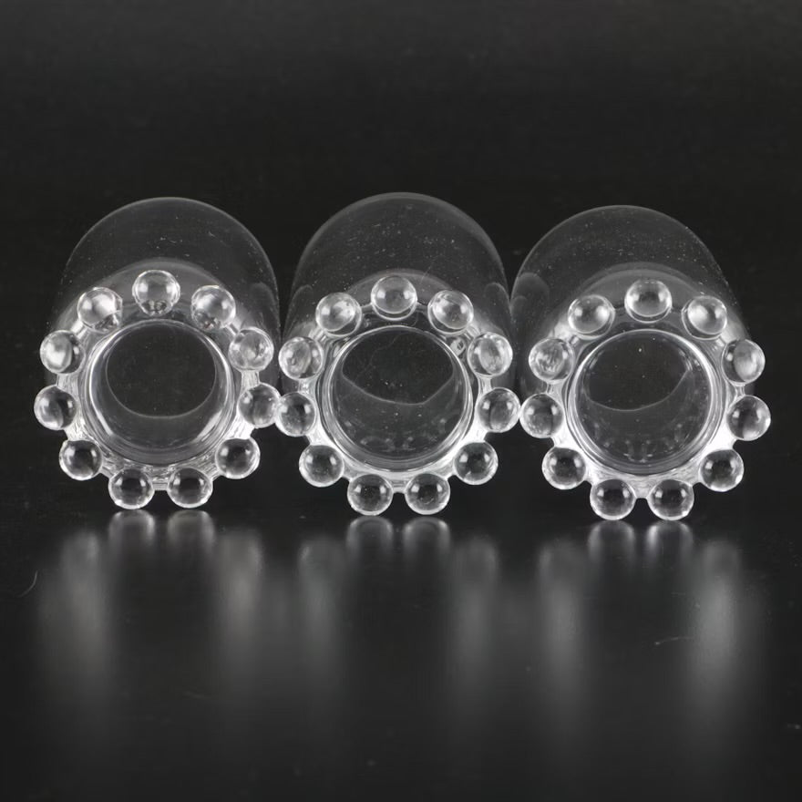 Imperial Hobnail Glass Snack Plates, Cups, and Other Tableware ITMGQ30121